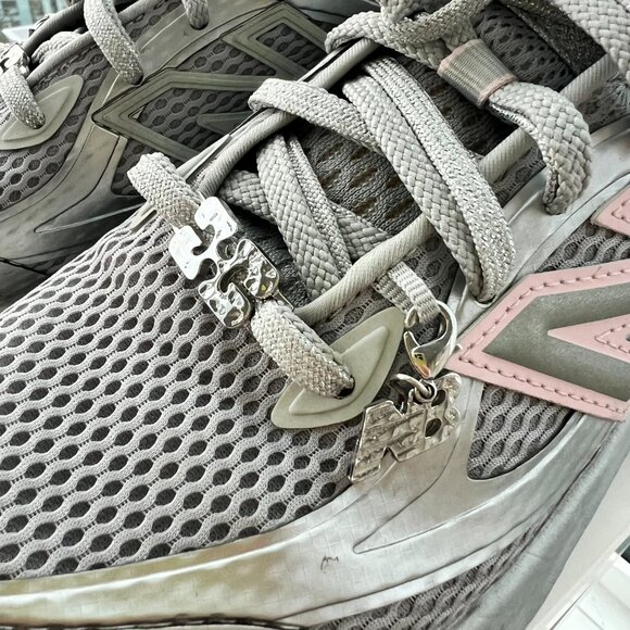 GANNI x New Balance Silver and Pink FFT Trainers - Picture 5 of 9